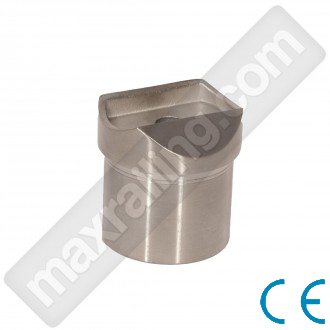  Връзка на тръба ф42,4х2мм. към тръба ф42,4мм. Неръждаема стомана AISI 304. Сатенирана.