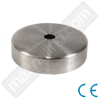 Капачка с отвор 12мм. Неръждаема стомана AISI 304. Сатенирана.