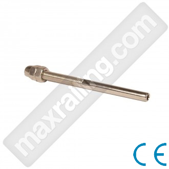  Накрайник за запресоване на въже 3мм./М6. Неръждаема стомана. AISI 316. Сатенирана.