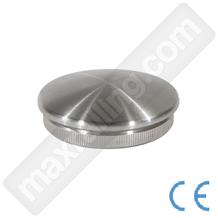 Тапа за тръба Ø48,3х2мм. Неръждаема стомана AISI 304. Сатенирана.