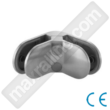  Държач за стъклa(8..8,7мм.) под ъгъл 90° Неръждаема стомана AISI 316.  Сатенирана.                  