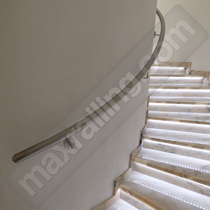 Ръкохватка по стена от огъната иноксова тръба Ф42,4х2мм.